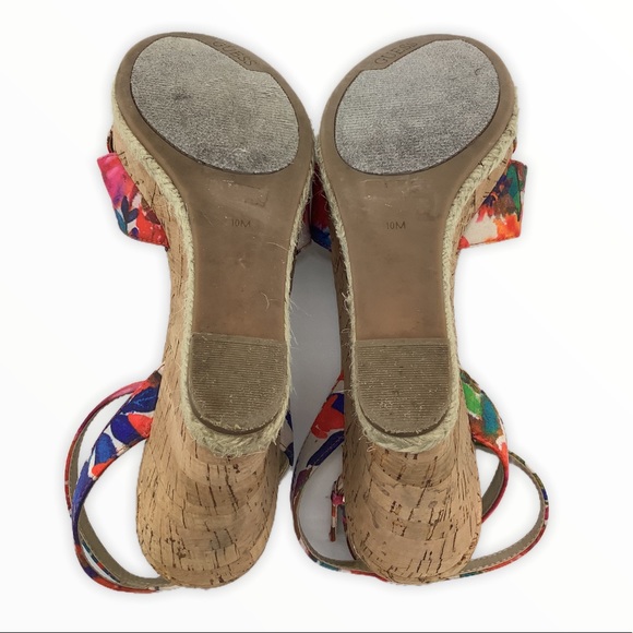 GUESS FLORAL WEDGE ESPADRILLES SIZE 10 - Picture 7 of 11